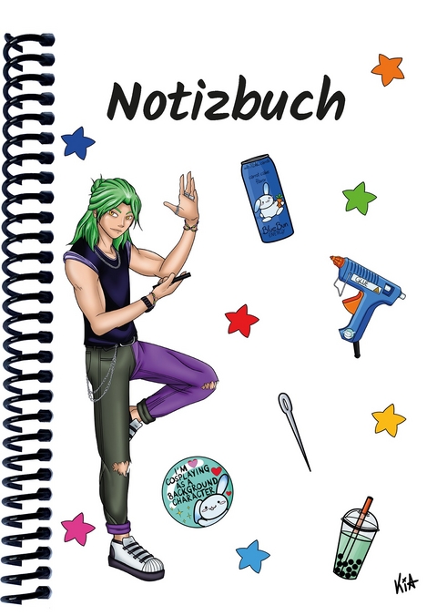 A 5 Notizbuch Manga Quinn, weiß, liniert - 