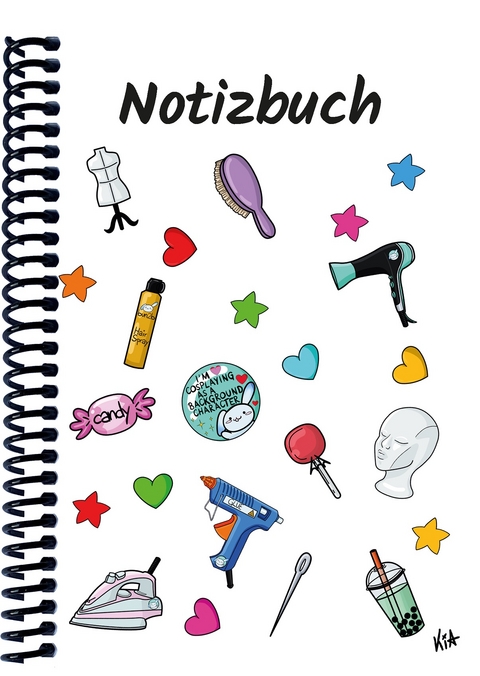 A 5 Notizbuch Manga Items, weiß, liniert - 