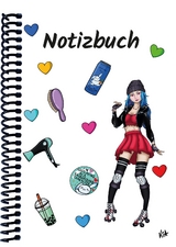 A 4 Notizbuch Manga Enora, weiß, kariert - 