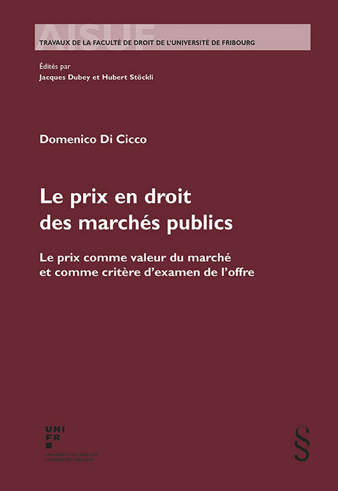 Le prix en droit des marchés publics - Domenico Di Cicco