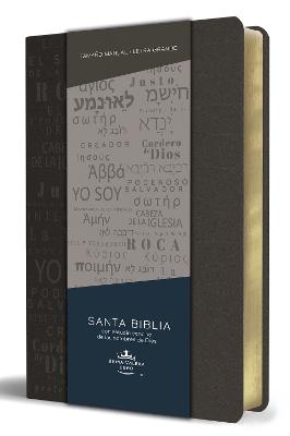 Biblia RVR 1960 letra grande tamaño manual, simil piel gris con nombres de Dios / Spanish Bible RVR 1960 Handy Size Large Print Leathersoft Grey, Names of god -  Reina Valera Revisada 1960