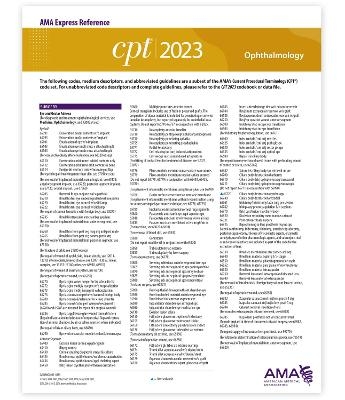 CPT 2023 Express Reference Coding Card: Ophthalmology -  American Medical Association