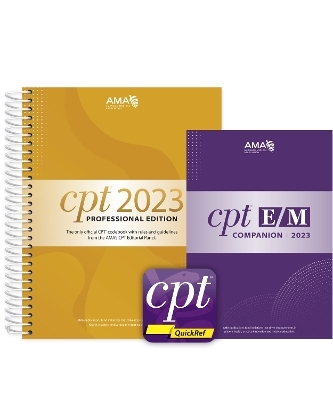 CPT Professional 2023 and E/M Companion 2023 and CPT QuickRef APP Bundle -  American Medical Association