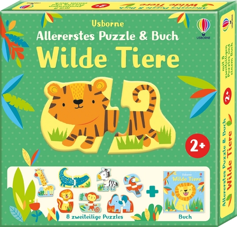 Allererstes Puzzle & Buch: Wilde Tiere - Matthew Oldham