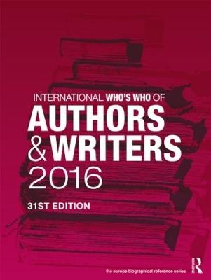 International Who's Who of Authors and Writers 2016 - 