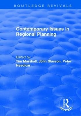 Contemporary Issues in Regional Planning - John Glasson