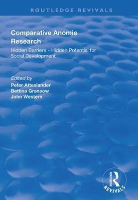 Comparative Anomie Research - 