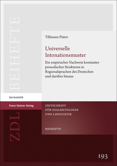 Universelle Intonationsmuster - Tillmann Pistor