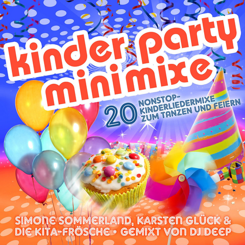 Kinder Party Minimixe - 20 Nonstop-Kinderliedmixe, 2 Audio-CD - Simone Sommerland, Karsten Glück,  Die Kita-Frösche