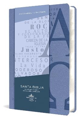 Biblia RVR 1960 letra grande tamaño manual, simil piel azul celeste con nombres de Dios / Spanish Bible RVR 1960 Handy Size Large Print Leathersoft Soft Blue -  Reina Valera Revisada 1960