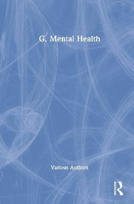 G. Mental Health - Various authors