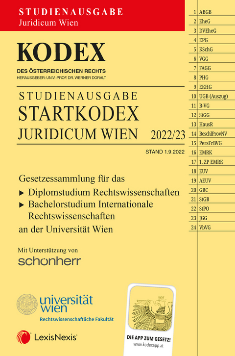 KODEX Startkodex Wien Juridicum 2022/23 - inkl. App - 