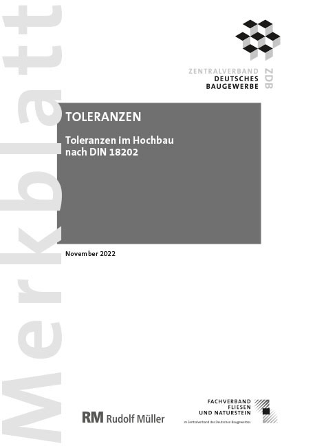 Merkblatt Toleranzen im Hochbau 2022-11 - Rudolf Voos