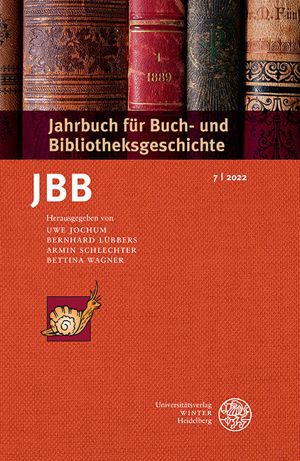 Jahrbuch für Buch- und Bibliotheksgeschichte 7 | 2022 - 