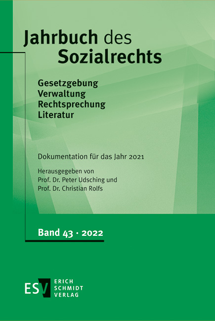 Jahrbuch des Sozialrechts / Jahrbuch des Sozialrechts Dokumentation für das Jahr 2021 - 