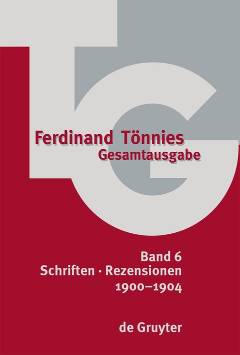 Ferdinand Tönnies: Gesamtausgabe (TG) / 1900–1904 - Ferdinand Tönnies