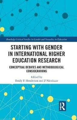 Starting with Gender in International Higher Education Research - 