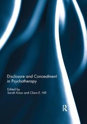 Disclosure and Concealment in Psychotherapy - 