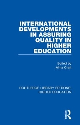 International Developments in Assuring Quality in Higher Education - 
