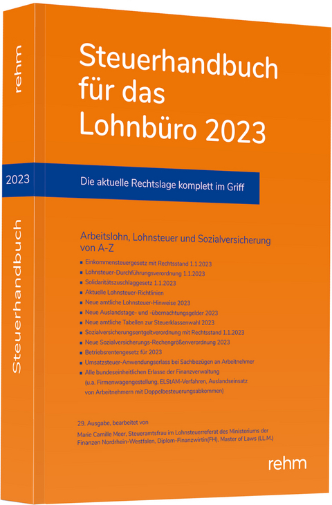 Steuerhandbuch für das Lohnbüro 2023 - Marie Camille Meer