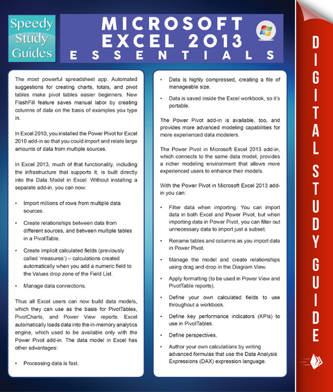 Microsoft Excel 2013 Essentials (Speedy Study Guides) -  Speedy Publishing