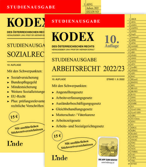 KODEX-Paket Studienausgabe Arbeits- und Sozialrecht 2022/23 - 