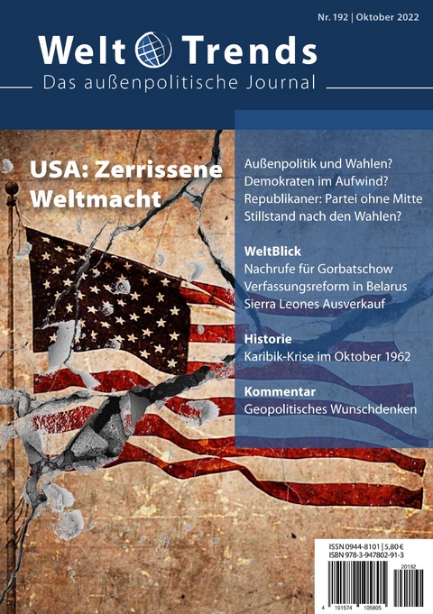 USA: Zerrissene Weltmacht - Erhard Crome, Georges Hallermayer, John B. Judis, Valery I. Karbalevich, Michael Kolkmann, Raimund Krämer, Klaus Larres, Christiane Lemke, Hans-Heinrich Nolte, Alexander Rahr, Hubert Thielicke