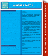 Algebra Part 1 (Speedy Study Guides) -  Speedy Publishing