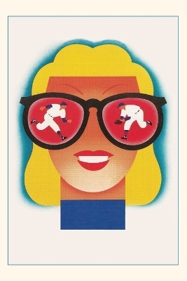 Vintage Journal Graphic of Woman Watching Baseball