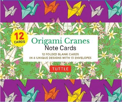 Origami Cranes Note Cards- 12 Cards - 