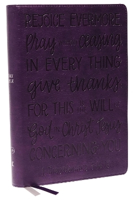 KJV Holy Bible: Large Print with 53,000 Cross References, Purple Leathersoft, Red Letter, Comfort Print: King James Version (Verse Art Cover Collection) - Thomas Nelson