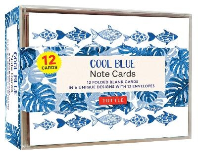 Cool Blue Note Cards - 12 Cards - 