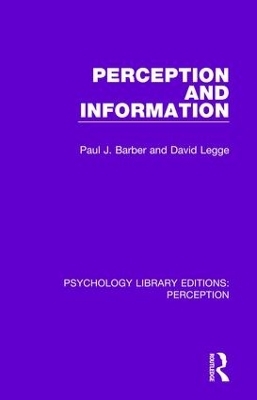 Perception and Information - Paul J. Barber, David Legge