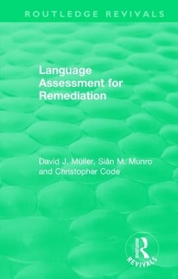 Language Assessment for Remediation (1981) - David J Muller, Sian M. Munro, Christopher Code