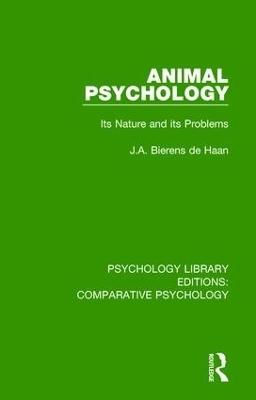 Animal Psychology - J.A. Bierens de Haan