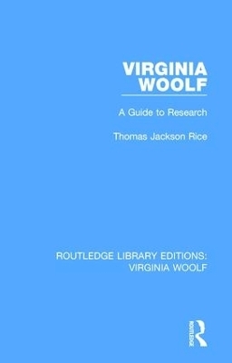 Virginia Woolf - Thomas Jackson Rice