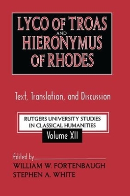 Lyco of Troas and Hieronymus of Rhodes - 