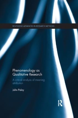 Phenomenology as Qualitative Research - John Paley