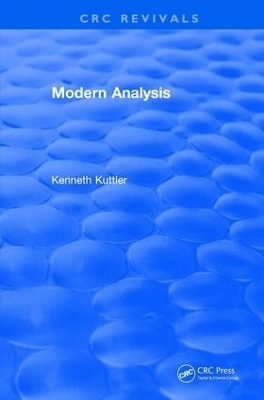 Revival: Modern Analysis (1997) - Kenneth Kuttler