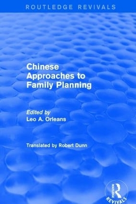 Chinese Approaches to Family Planning - 