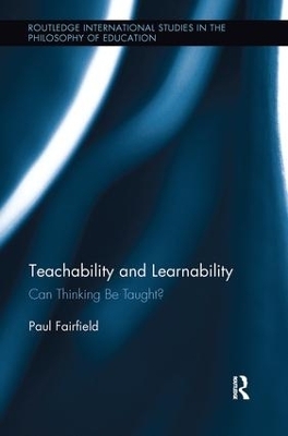Teachability and Learnability - Paul Fairfield