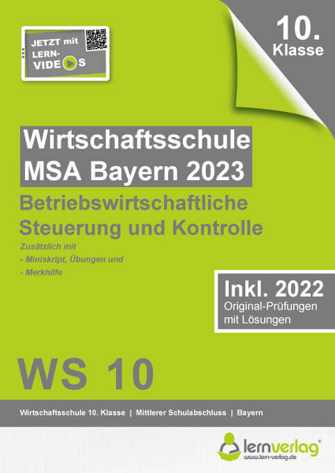 Original-Prüfungen Wirtschaftsschule Bayern 2023 Betriebswirtschaftliche Steuerung und Kontrolle