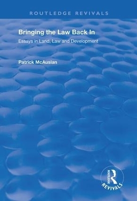 Bringing the Law Back In - Patrick McAuslan