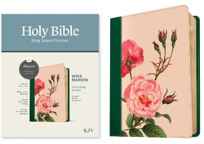 KJV Wide Margin Bible, Filament Edition, Pink Floral -  Tyndale