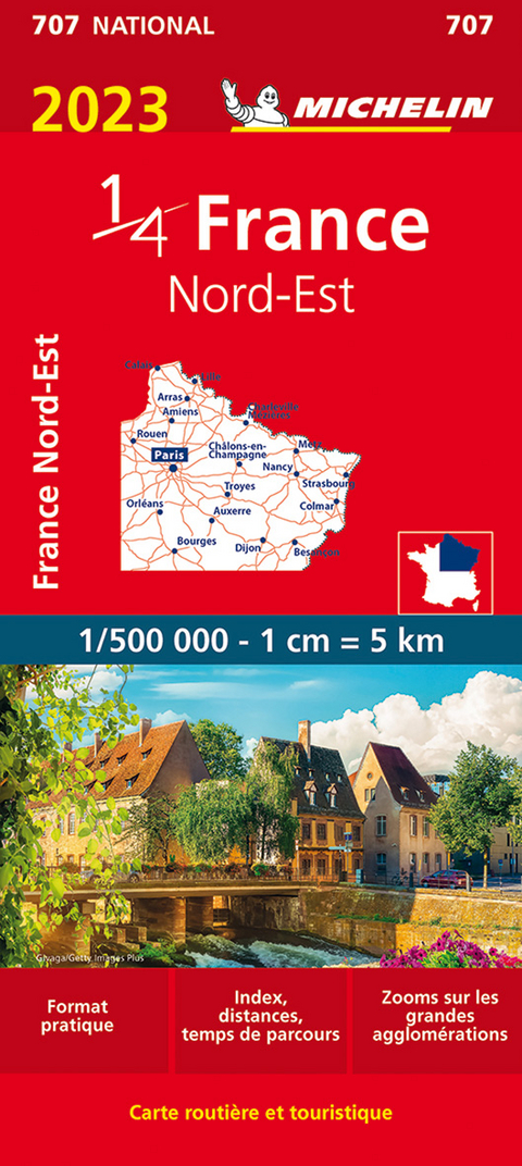 Northeastern France 2023 - Michelin National Map 707 -  Michelin