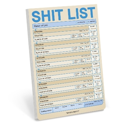 Knock Knock Shit List Pad (Pastel Version) -  Knock Knock