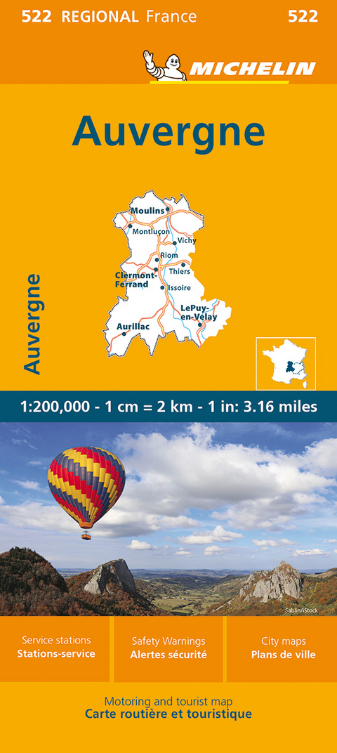 Auvergne Limousin - Michelin Regional Map 522 -  Michelin