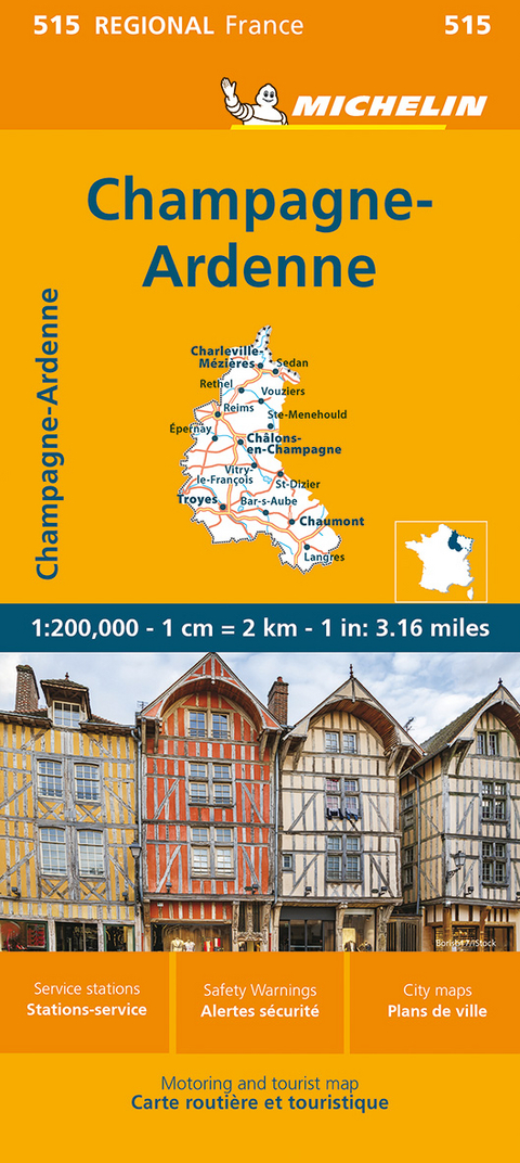 Champagne-Ardenne - Michelin Regional Map 515 -  Michelin