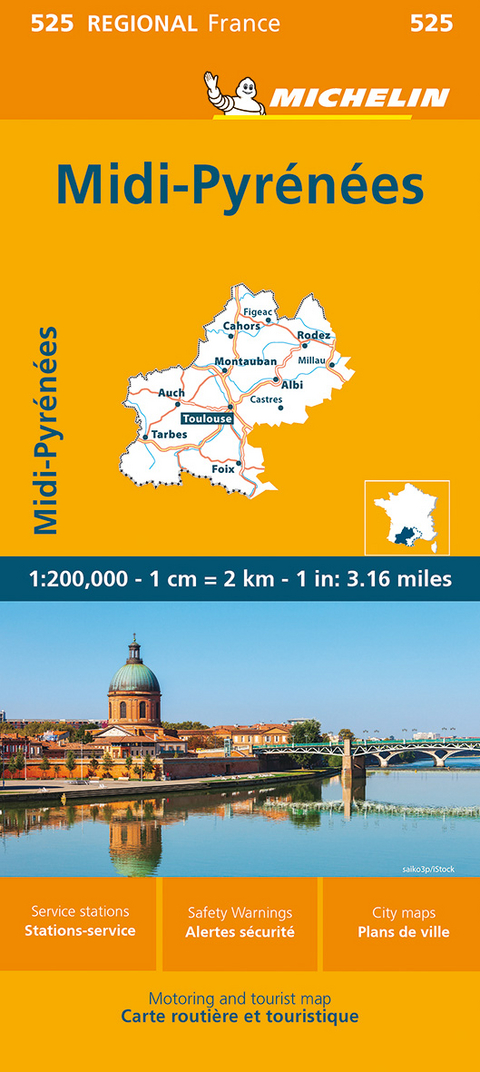 Midi-Pyrenees - Michelin Regional Map 525 -  Michelin