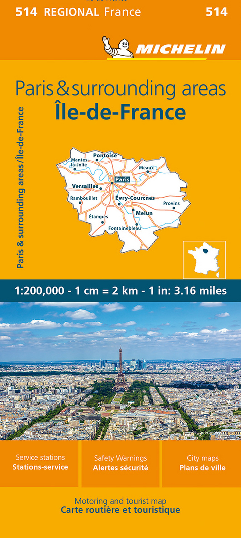 Ile-de-France - Michelin Regional Map 514 -  Michelin